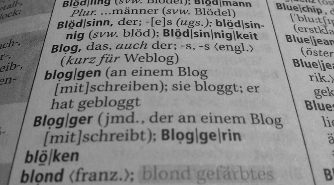 Bloggen auf Deutsch